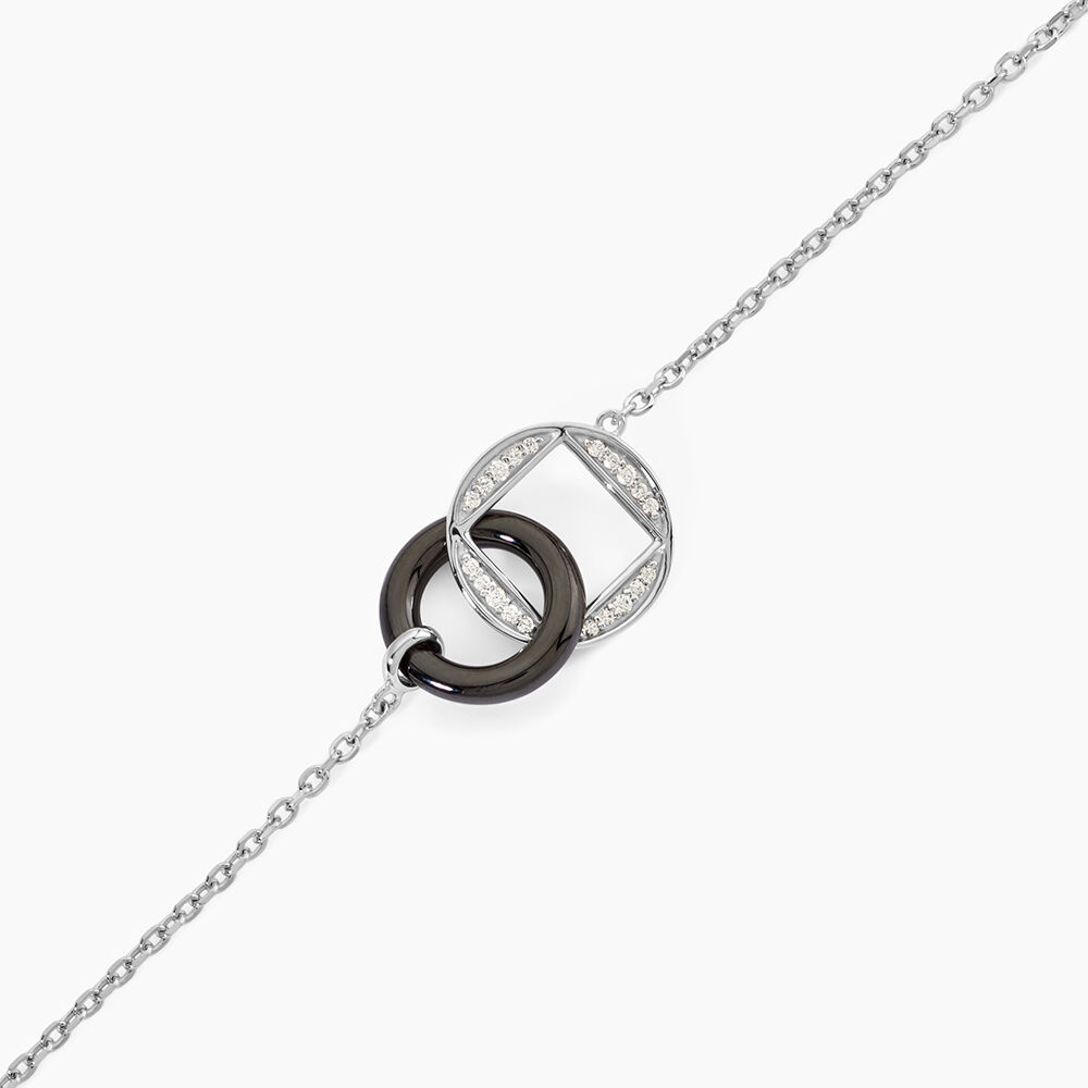 Bracelet Malee Argent Blanc C&eacute;ramique Et Oxyde De Zirconium - Bracelets fantaisie Femme | Marc Orian