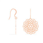 Boucles D'oreilles Pendantes Mina Argent Rose - Pendantes Femme | Marc Orian