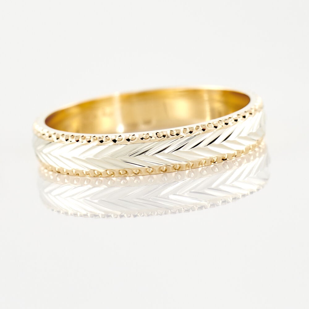 Alliance Marzelle Ruban Plat Or Bicolore - Alliances duo Unisex | Marc Orian