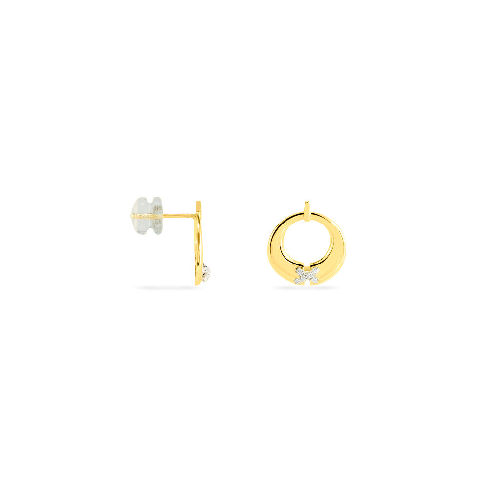 Boucles D'oreilles Pendantes Or Jaune Oxyde De Zirconium - Pendantes Femme | Marc Orian