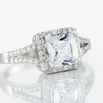 Bague Solitaire Wilona Argent Blanc Oxyde De Zirconium - Bijoux fantaisie Femme | Marc Orian