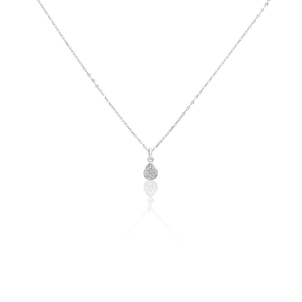 Collier Hiram Argent Blanc Oxyde De Zirconium - Colliers avec pierres Femme | Marc Orian