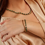 Bracelet Acier Dor&eacute; Malachite - Bracelets Multirangs Femme | Marc Orian