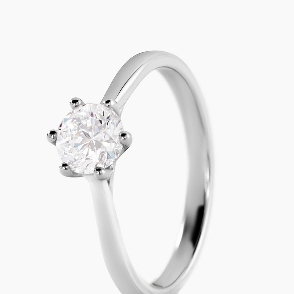 Bague Athena Platine Blanc Diamant - Parures de mariage Femme | Marc Orian