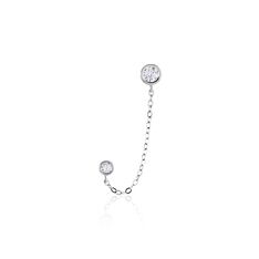Bijou D'oreille Argent Blanc Cheyanne Oxydes De Zirconium - Boucles d'oreilles Ear cuffs Femme | Marc Orian