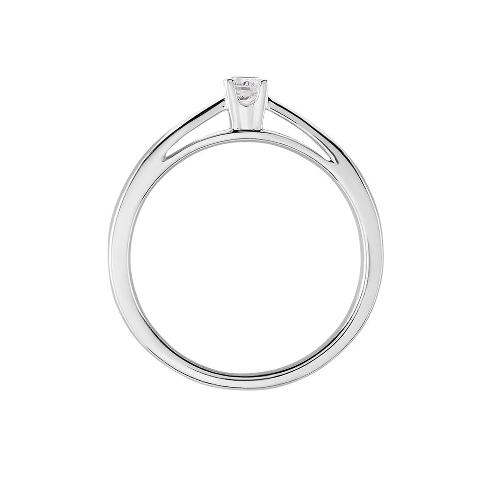 Bague Solitaire Iris Or Blanc Diamant -  Femme | Marc Orian