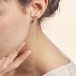 Boucles D'oreilles Puces Sagesse Or Jaune Saphir Et Diamant - Puces Femme | Marc Orian