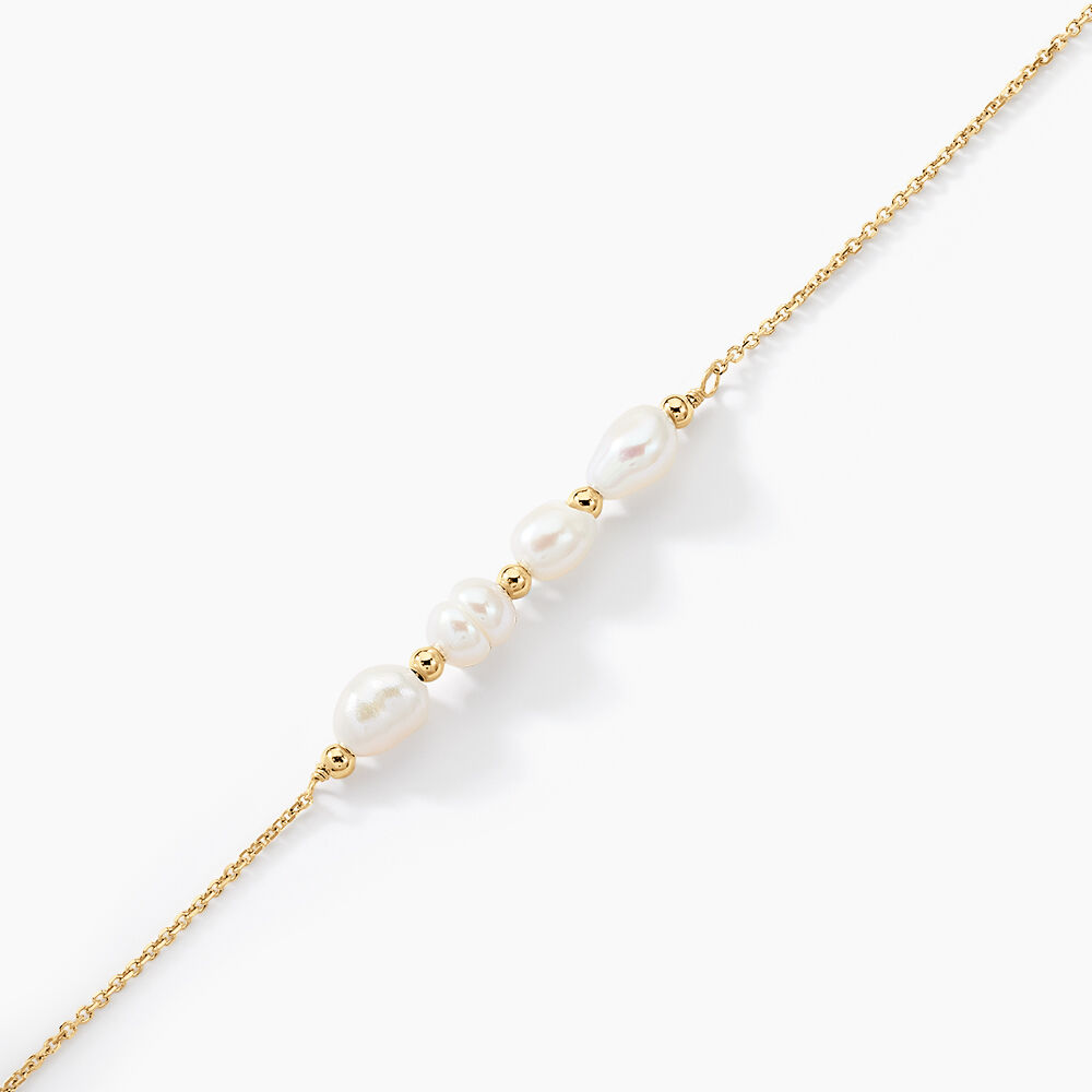 Bracelet Bron Or Jaune Perle De Culture - Bracelets chaînes Femme | Marc Orian