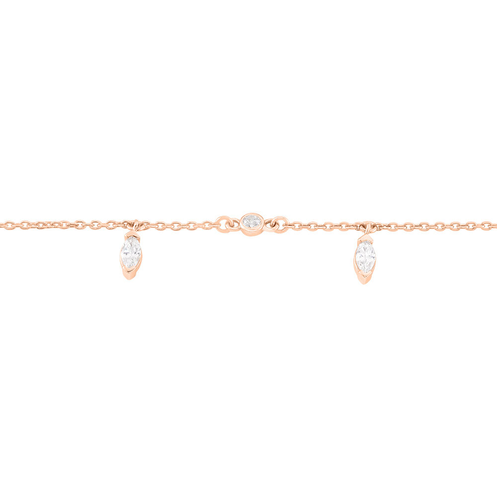 Bracelet Kenta Argent Rose Oxyde De Zirconium - Bracelets chaînes Femme | Marc Orian