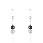 Boucles D'oreilles Pendantes Lucia Cera Argent Blanc Perle De Culture - Pendantes Femme | Marc Orian