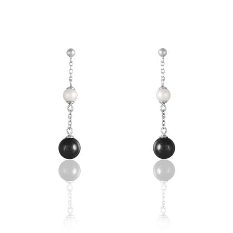 Boucles D'oreilles Pendantes Lucia Cera Argent Blanc Perle De Culture - Pendantes Femme | Marc Orian