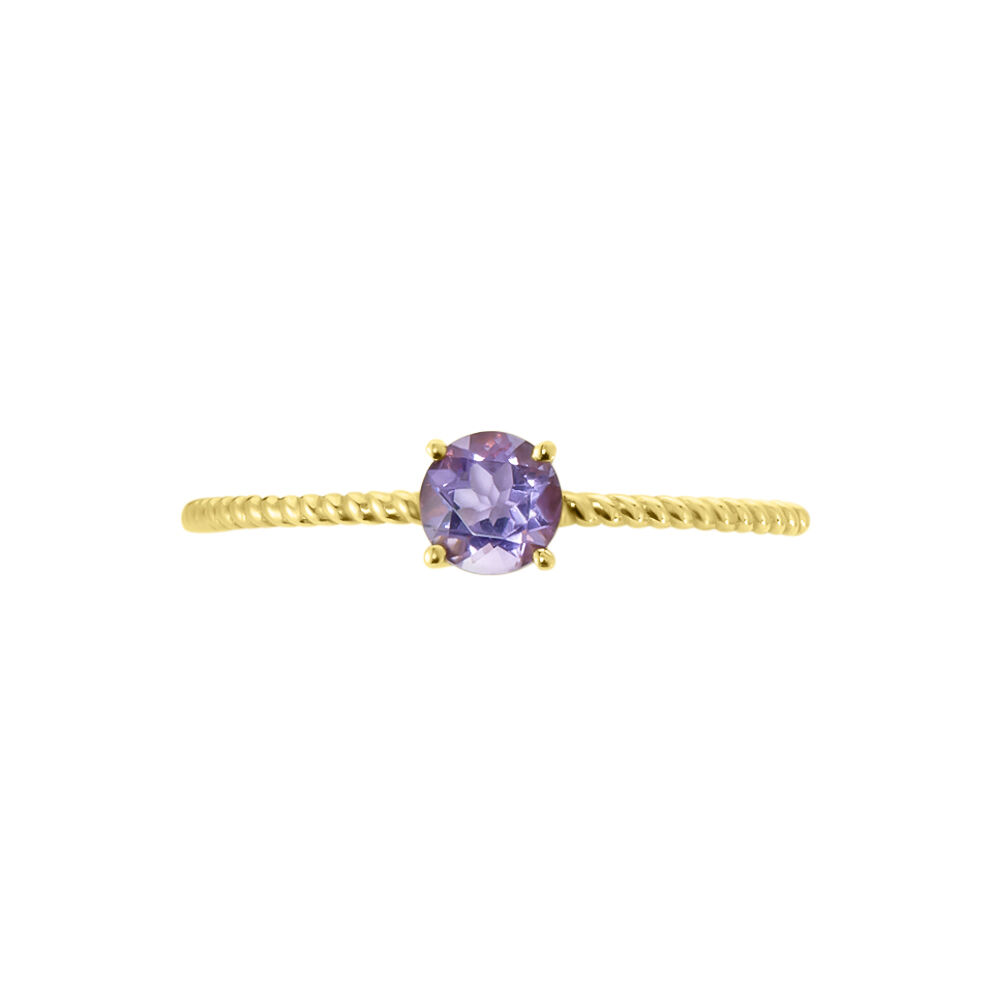 Bague Or Jaune Demi Amethyste - Bagues pierres fines Femme | Marc Orian