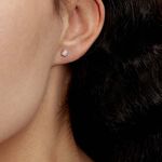 Boucles D'oreilles Puces Artemis Or Blanc Diamant - Puces Femme | Marc Orian