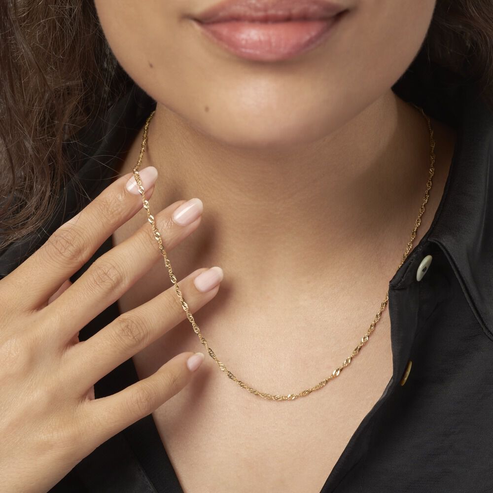 Chaîne Imanie Maille Singapour Or Jaune - Chaines Femme | Marc Orian