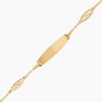 Bracelet Identit&eacute;e Eudoxie Argent Dor&eacute; A L'Or 750/1000 - Gourmettes Femme | Marc Orian