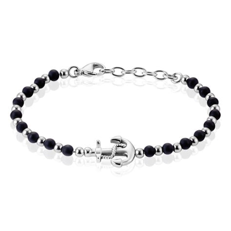 Bracelet Arris Acier Blanc Onyx - Bracelets chaînes Homme | Marc Orian