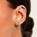 Boucles D'Oreilles Puces Luminea Or Jaune Malachite Oxyde De Zirconium - Puces Femme | Marc Orian