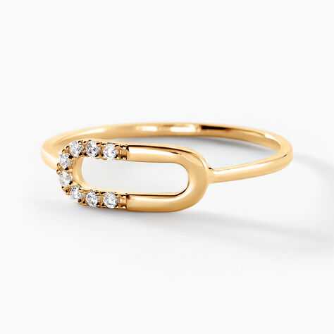 Bague Minimalist Chic Or Jaune Oxyde De Zirconium - Bagues avec pierre Femme | Marc Orian