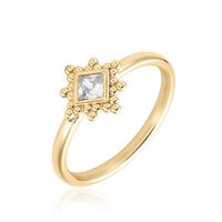 Bague Bobbie Plaqué Or Jaune Oxyde De Zirconium
