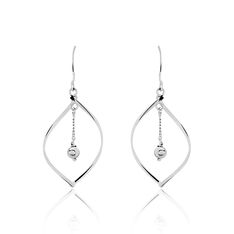 Boucles D'oreilles Pendantes Melaine Argent Blanc - Boucles d'oreilles Pendantes Femme | Marc Orian
