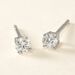 Boucles D'oreilles Puces Or Blanc Aphrodite Diamants - Puces Femme | Marc Orian