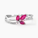 Bague Angie Or Blanc Rubis Et Diamant - Bagues vintage Femme | Marc Orian