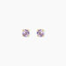 Boucles D'oreilles Puces Elea Or Jaune Amethyste Violet - Puces Femme | Marc Orian