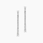 Boucles D'oreilles Pendantes Amenis Argent Blanc Oxyde De Zirconium - Pendantes Femme | Marc Orian