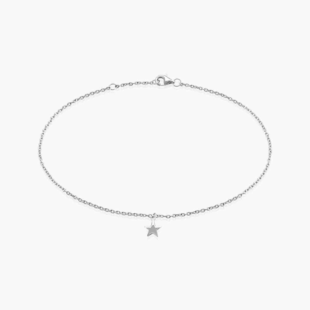 Cha&icirc;ne De Cheville Padmee Argent Blanc - Chaines de cheville Femme | Marc Orian