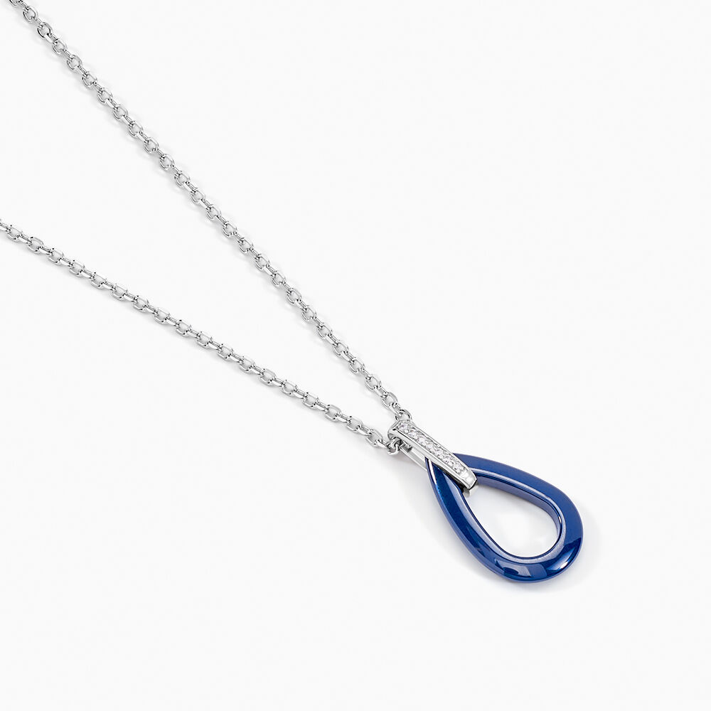 Collier Peer Argent Blanc Oxyde De Zirconium - Colliers avec pierres Femme | Marc Orian