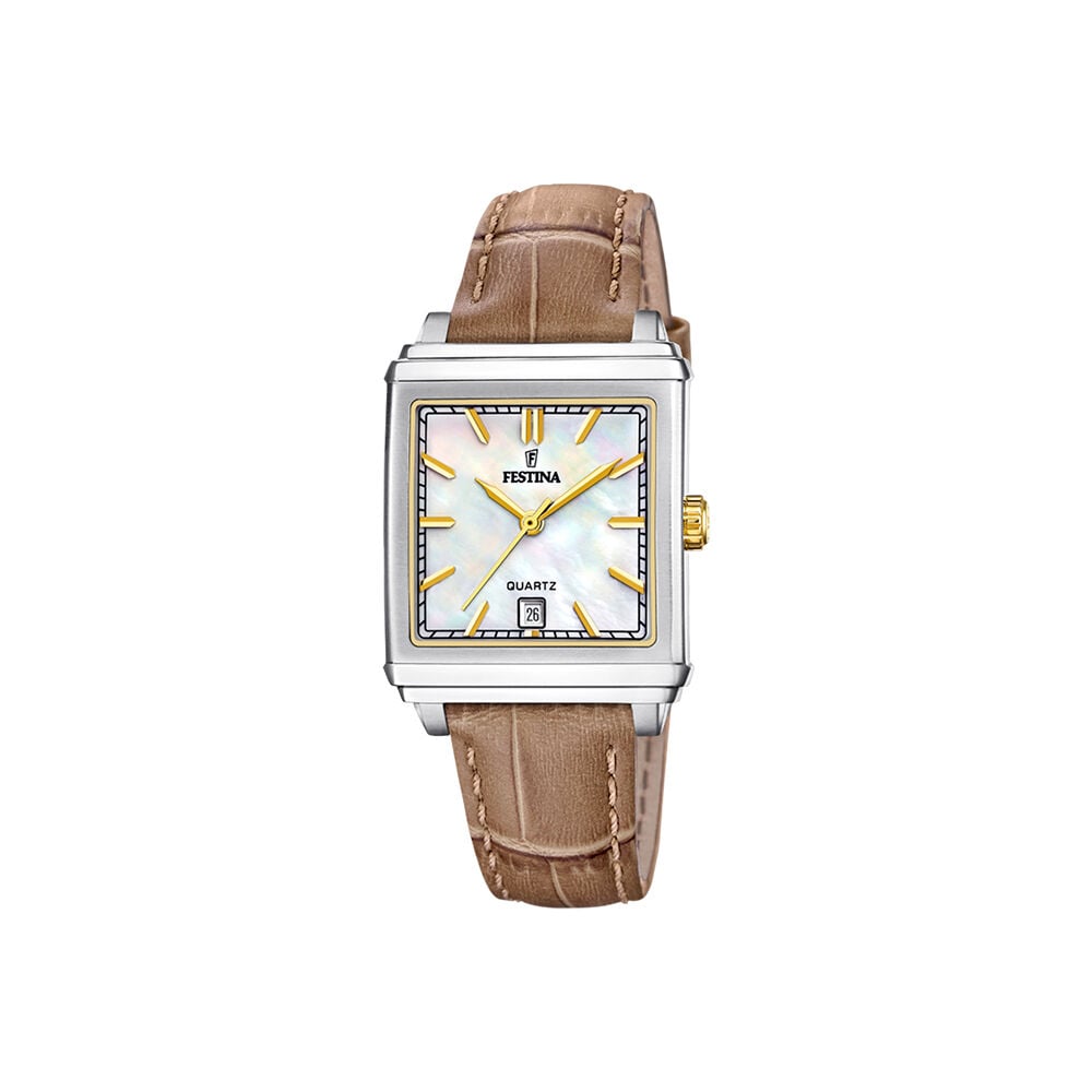 Montre Festina On The Square Nacre Blanche - Montres &eacute;tanches Femme | Marc Orian