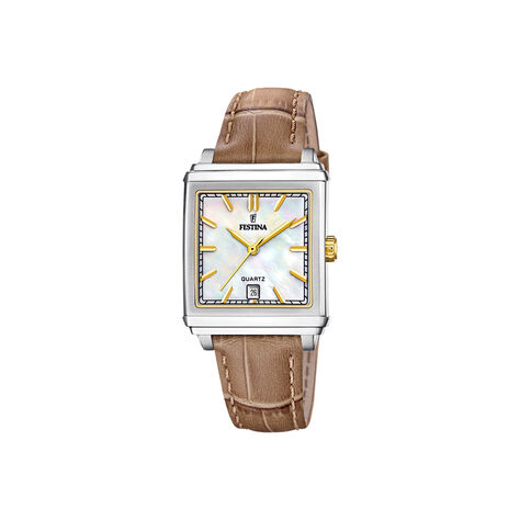 Montre Festina On The Square Nacre Blanche - Montres &eacute;tanches Femme | Marc Orian