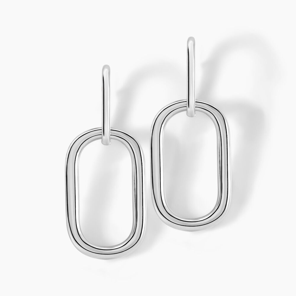 Boucles D'oreilles Pendantes Elfie Argent Blanc - Pendantes Femme | Marc Orian