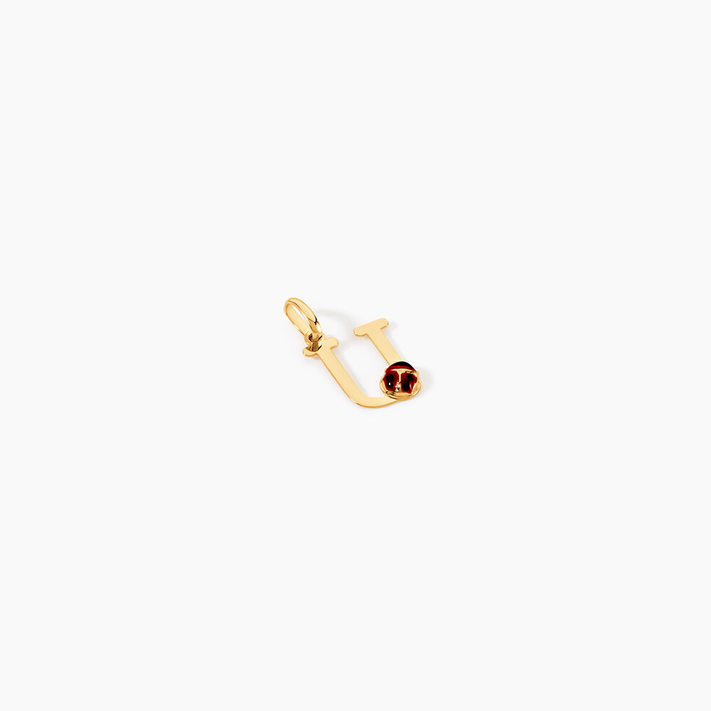 Pendentif Helidie Coccinelle Lettre Or Jaune - Pendentifs Enfant | Marc Orian