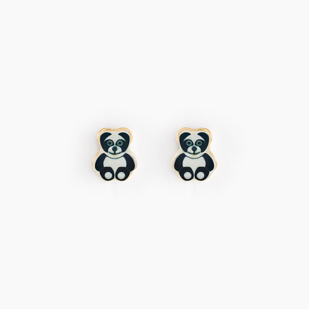 Boucles D'oreilles Puces Ourson Or Jaune - Puces Enfant | Marc Orian