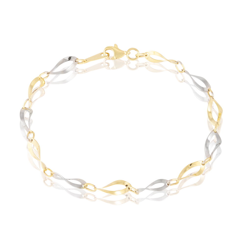 Bracelet Alejo Maille Fantaisie Or Bicolore - Bracelets chaînes Femme | Marc Orian