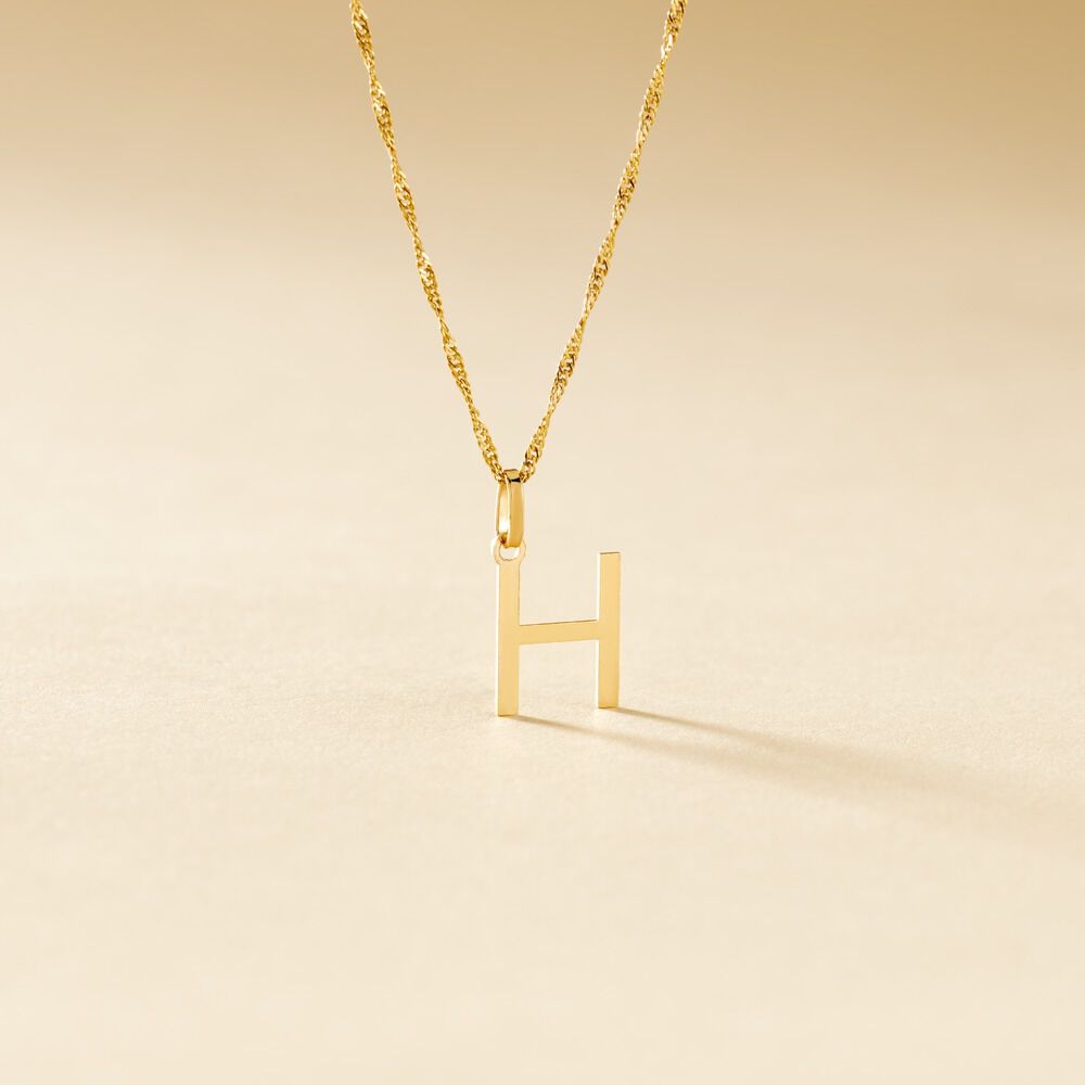 Pendentif Ionia Lettre Or Jaune - Pendentifs Famille | Marc Orian