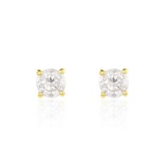 Boucles D'oreilles Puces Or Jaune Victoria Diamants - Clous d'oreilles Femme | Marc Orian