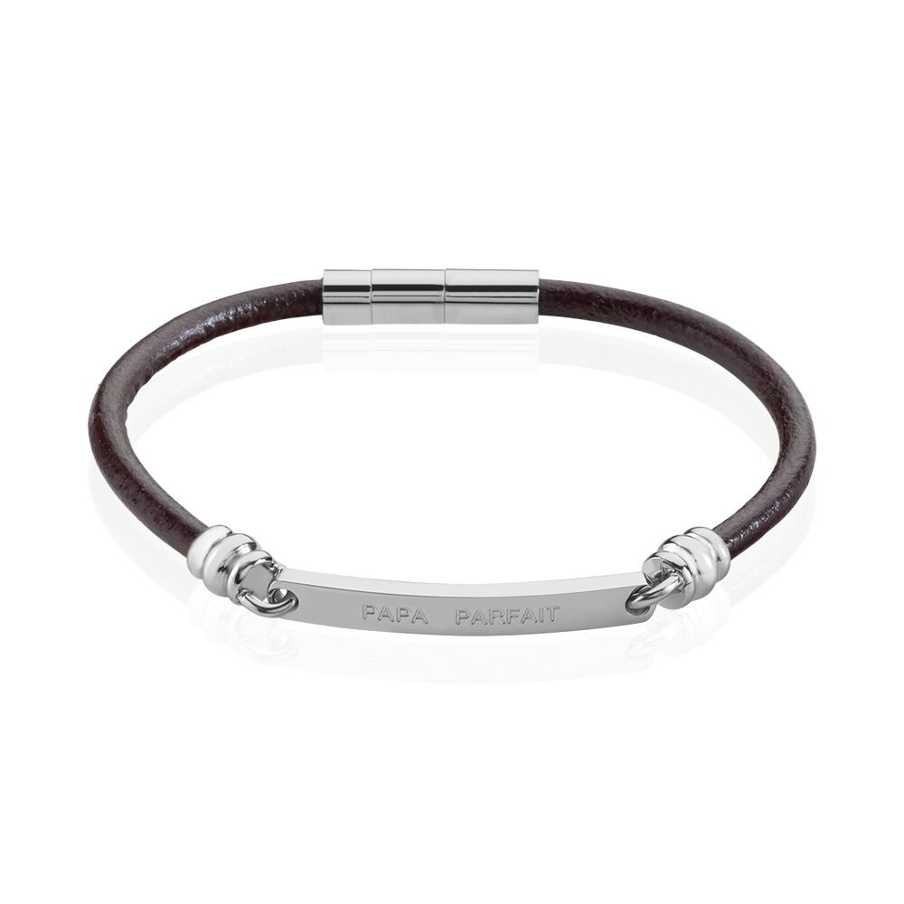 Bracelet Acier Blanc Gaspard - Bracelets cuir Homme | Marc Orian