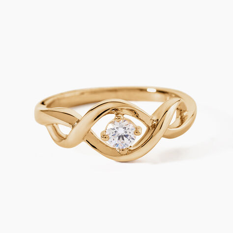 Bague Solitaire Jaume Plaqu&eacute; Or Oxyde De Zirconium - Bijoux fantaisie Femme | Marc Orian