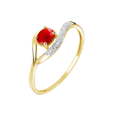 Bague Sagesse Or Jaune Rubis Et Diamant - Bagues vintage Femme | Marc Orian