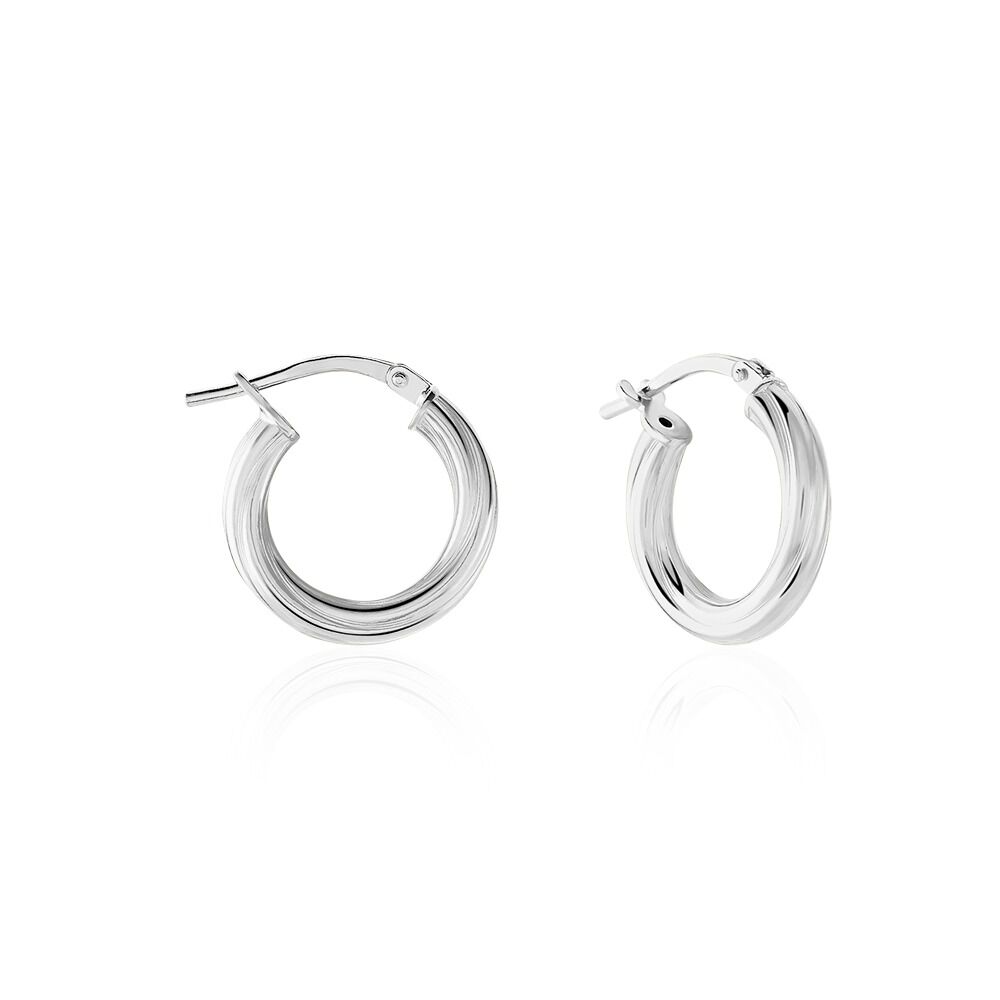 Cr&eacute;oles Maia Argent Blanc - Cr&eacute;oles Femme | Marc Orian