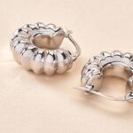 Cr&eacute;oles Arie Argent Blanc - Cr&eacute;oles Femme | Marc Orian