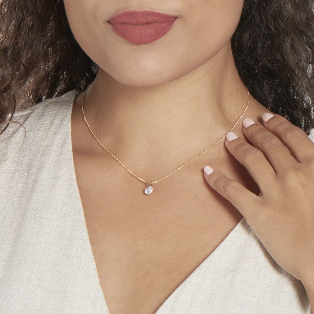 Pendentif Mabila Or Jaune Oxyde De Zirconium - Pendentifs Femme | Marc Orian