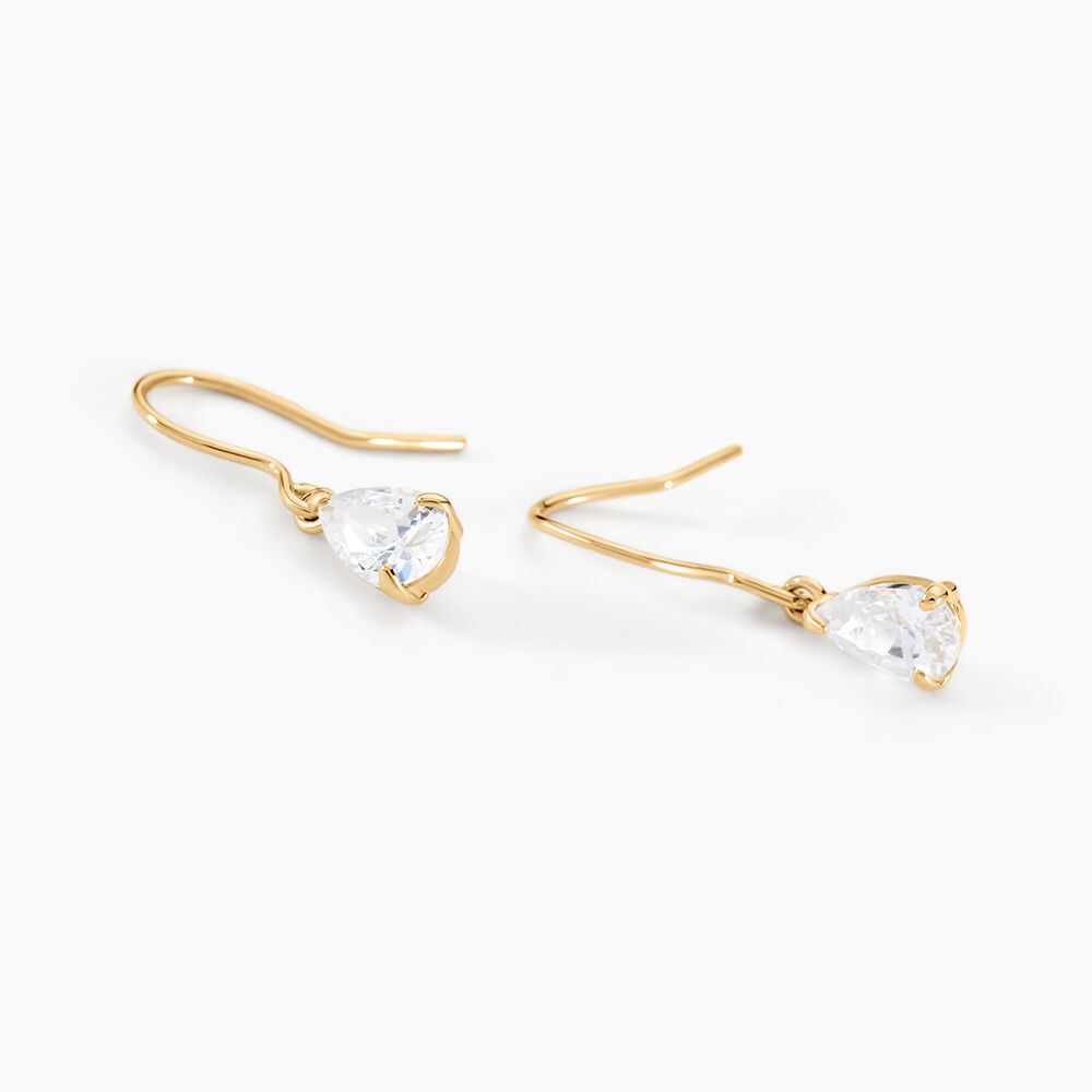 Boucles D'oreilles Puces Kalyne Or Jaune Oxyde De Zirconium - Pendantes Femme | Marc Orian