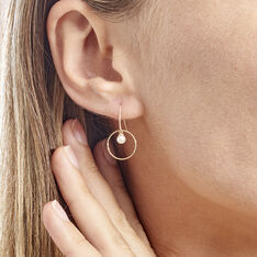 Boucles D'oreilles Pendantes Salvine Or Jaune Perle De Culture - Boucles d'oreilles Pendantes Femme | Marc Orian