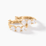 Boucles D'oreilles Pendantes Jacotte Plaqu&eacute; Or Oxyde De Zirconium - Cr&eacute;oles Femme | Marc Orian