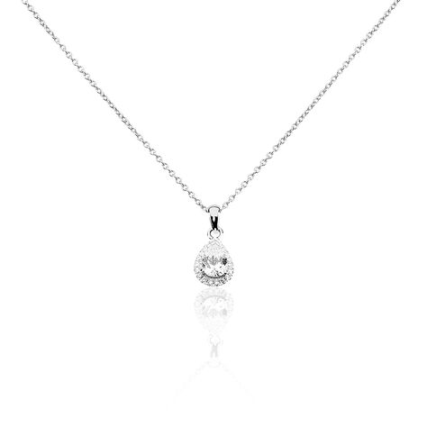 Collier Sylla Argent Blanc Oxyde De Zirconium - Colliers solitaires Femme | Marc Orian