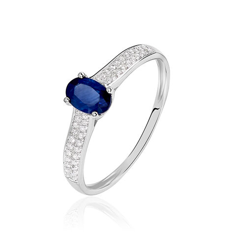 Bague Crista Or Blanc Saphir Et Diamant - Bagues Solitaire Femme | Marc Orian