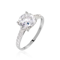 Solitaire Terese Or Blanc Oxyde De Zirconium - Alliances Femme | Marc Orian
